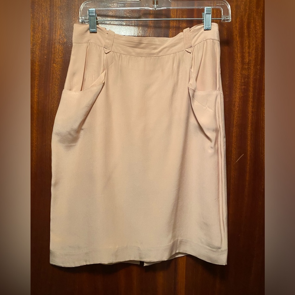 Pale Pink Skirt 100% Silk